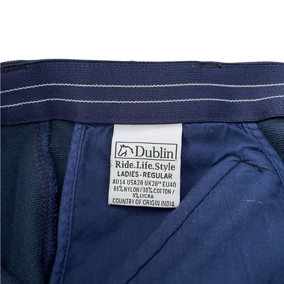 NWOT - Dublin 28 R Performance Flex Knee Patch Womens Pants Riding Tights - Navy - Picture 5 of 5